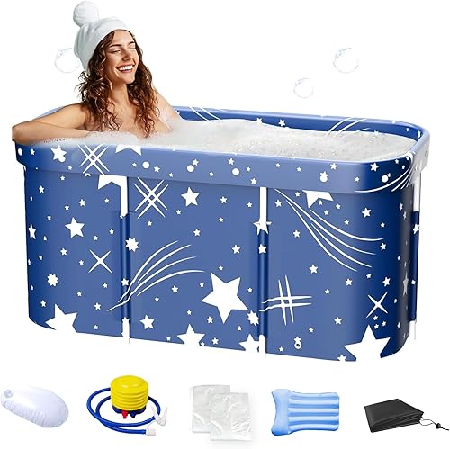 Bañera portátil, bañera plegable para adultos, baño familiar separado, bañera de terapia de spa para cabina de ducha, spa caliente y bañera de