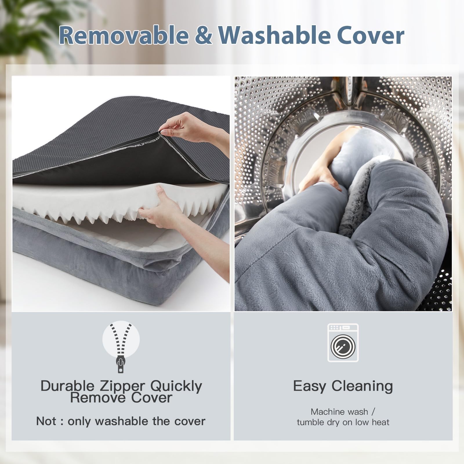 WNPETHOME Cama para perro XXXXL lavable, sofá ortopédico con funda extraíble e impermeable, sofá extragrande con laterales de refuerzo para dormir, tamaño gigante