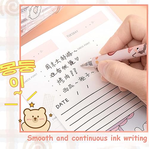 Miniatura 6 de MLAFE Bolígrafo de gel kawaii lindo y creativo, paquete de 30 bolígrafos de agua negros, bolígrafo Kawaii, bolígrafo de oficina, lindo material