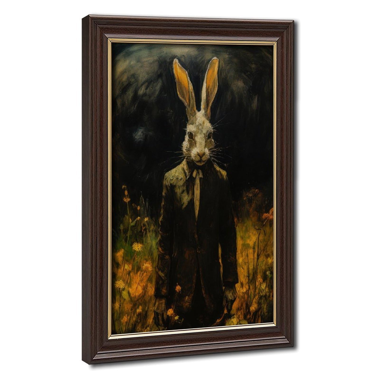 Bareronor Rabbit Victorian Canvas Poster Bedroom Decor Landscape Office Room Decor Gift 24" L X 36" W
