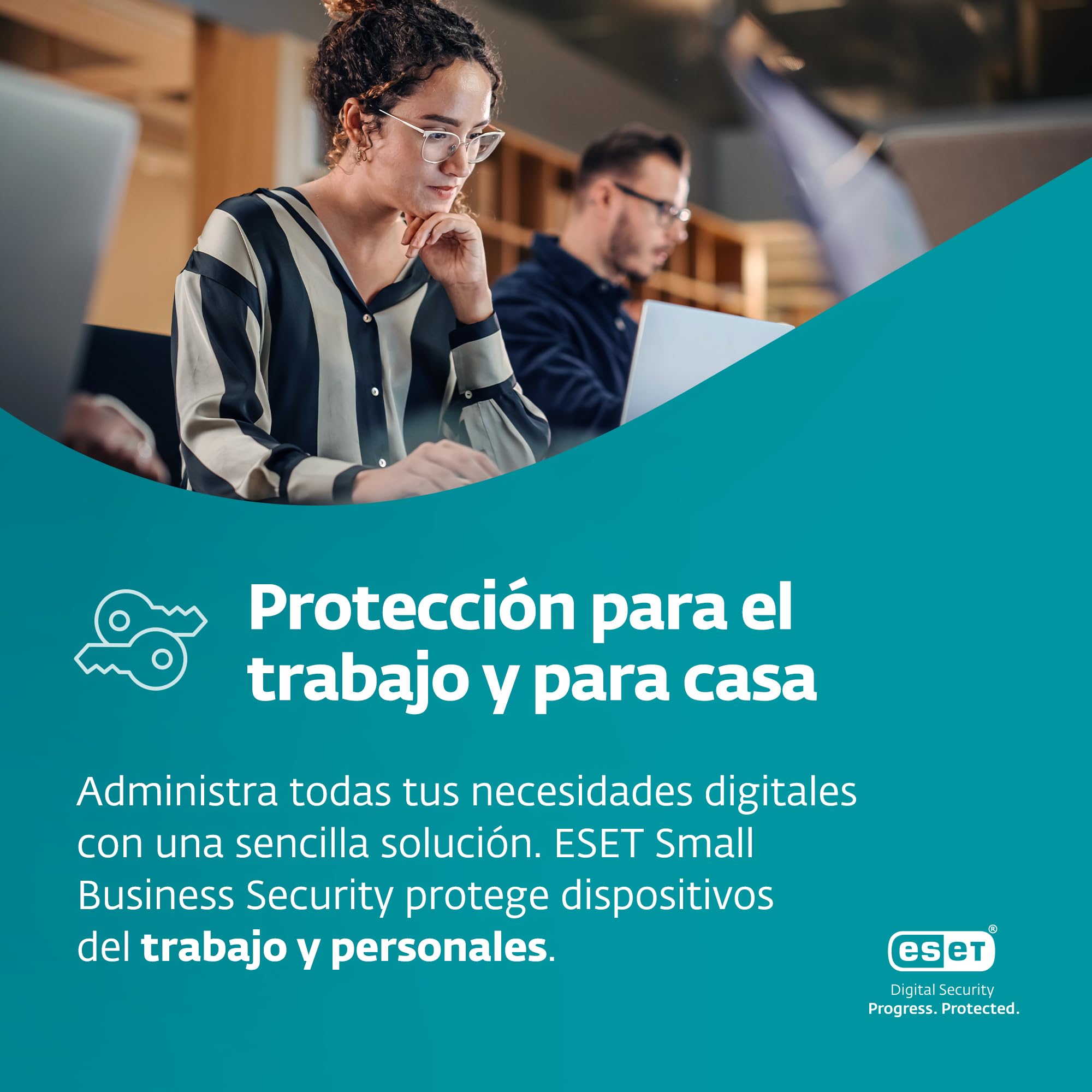 ESET Small Business Security | 9 dispositivos | 1 año | Antivirus, banca segura, navegación segura, cortafuegos, VPN, datos seguros, servidor protegido | Descarga digital