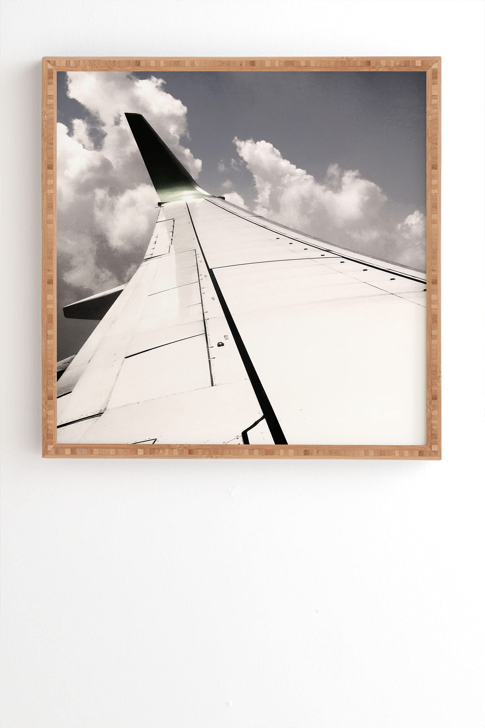 Deny Designs Ballack House Wall Art, Bamboo Frame 20" x 20", If You Want Me to Stay