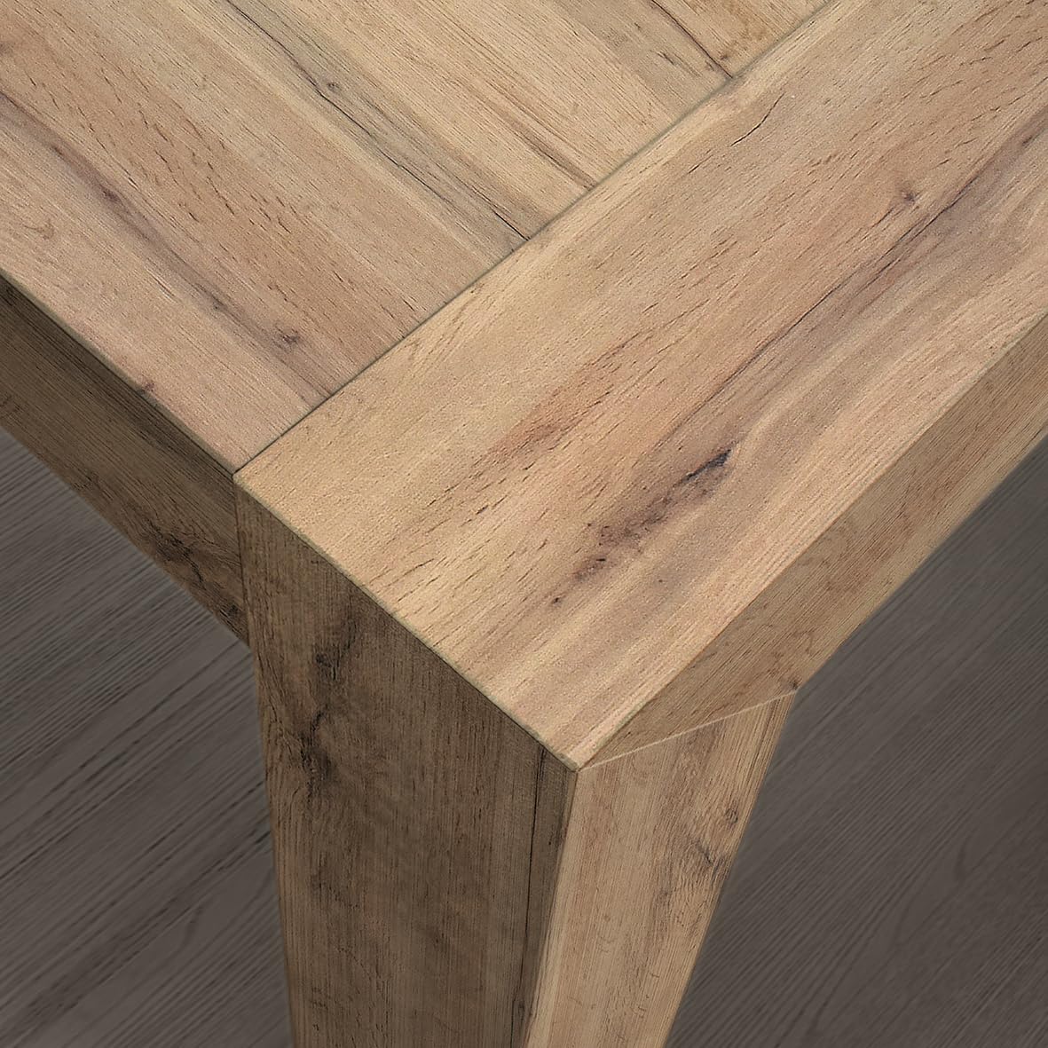 PAZZO DESIGN Tavolo Allungabile Zoe, Rovere Rustico, Cucina, Sala Da Pranzo, Soggiorno, Made in Italy, 140x90x77 cm - id_1864