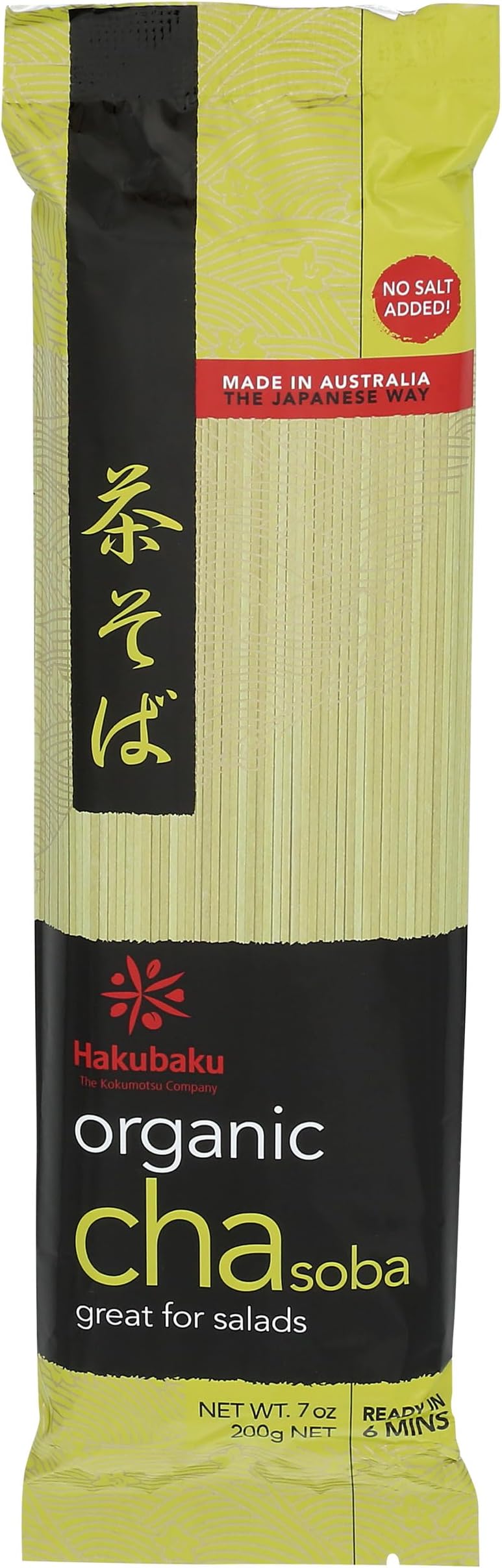 Hakubaku, Noodles Cha Soba Organic, 7 Ounce