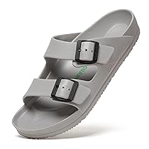 SAGUARO Pantofole per Uomo Confortevole Traspirante Sandali da Spiaggia Antiscivolo Ciabatte da Spiaggia per Le Donne Classic Casual Mules, Clog Grigio Chiaro 42