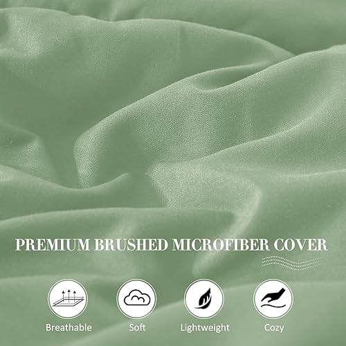 Miniatura 4 de HARBOREST Edredón de tamaño Queen – Edredón de plumón alternativo para todas las estaciones, relleno de edredón ligero con 4 pestañas