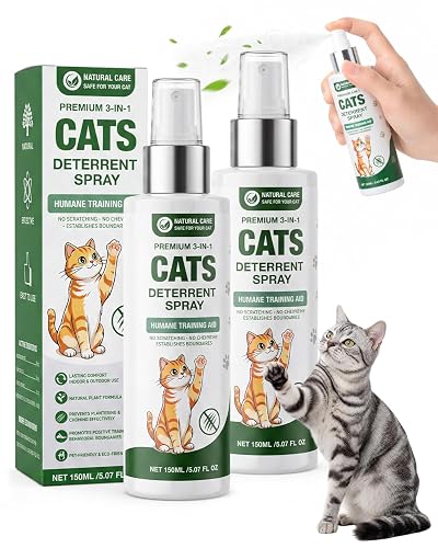 Cat Deterrent Spray for Furniture, Plant-Based Indoor & Outdoor, 5.07