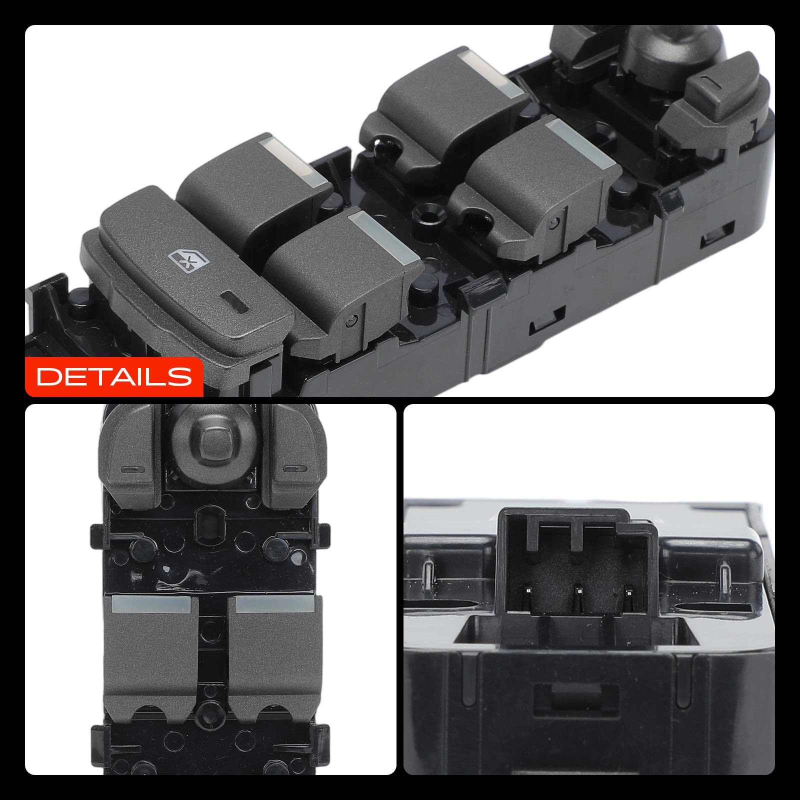 Frankberg Interruttori alzacristalli Anteriore sinistro Compatibile con R.a.n.g.e R.o.v.e.r Evoque L538 2.0 D 4x4 2.2 D 2.2 D 4x4 2.0 4x4 2.0 D 2011-2019 Replace# BJ3214540AB,LR025908