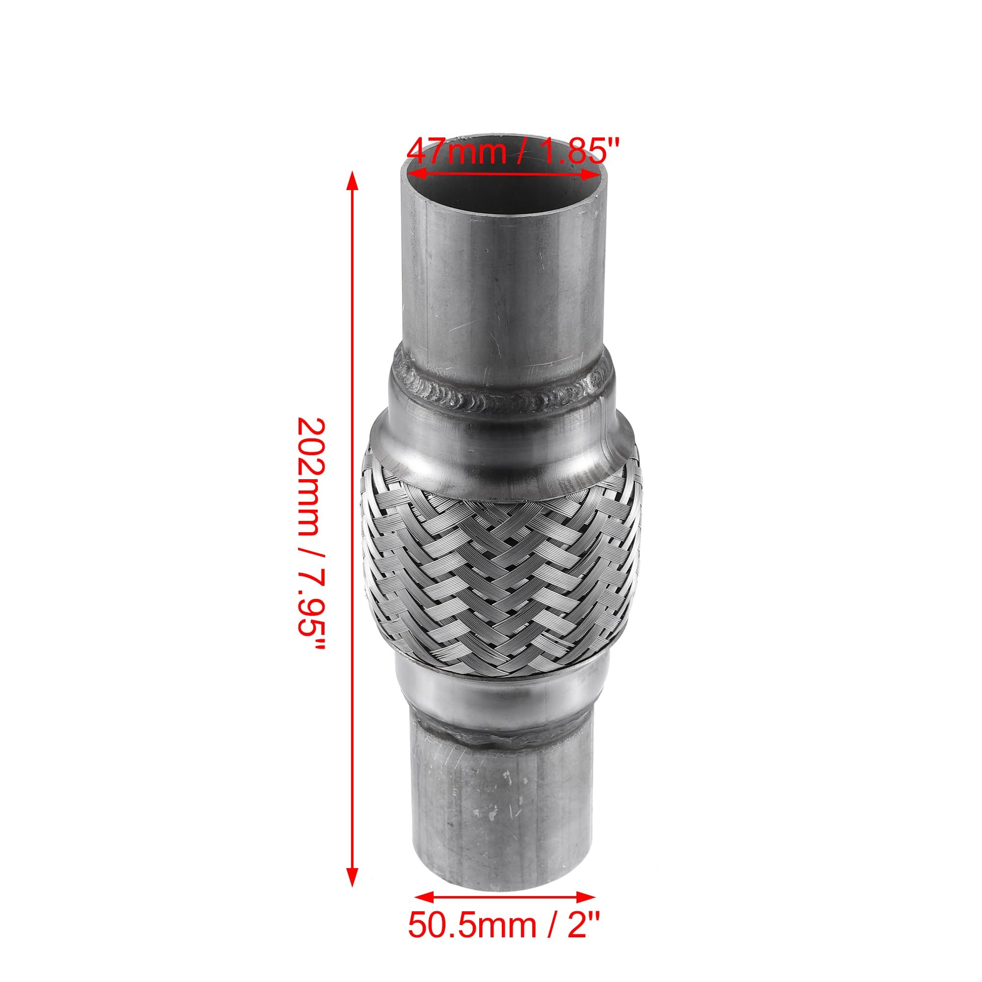 EVGATSAUTO Tubo Flessibile Di Scarico In Acciaio Inox 6,3x25 Cm | Assorbe Vibrazioni E Duraturo