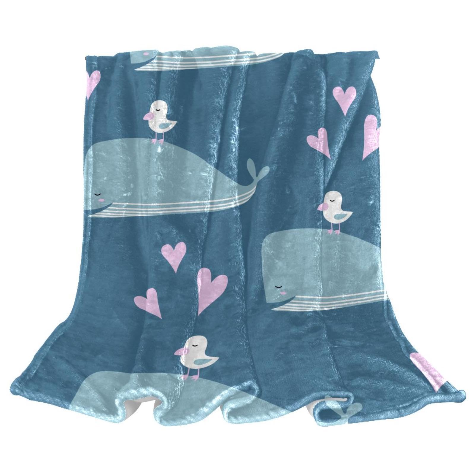 Couverture polaire oiseau dauphin jeté de canapé et plaid de lit