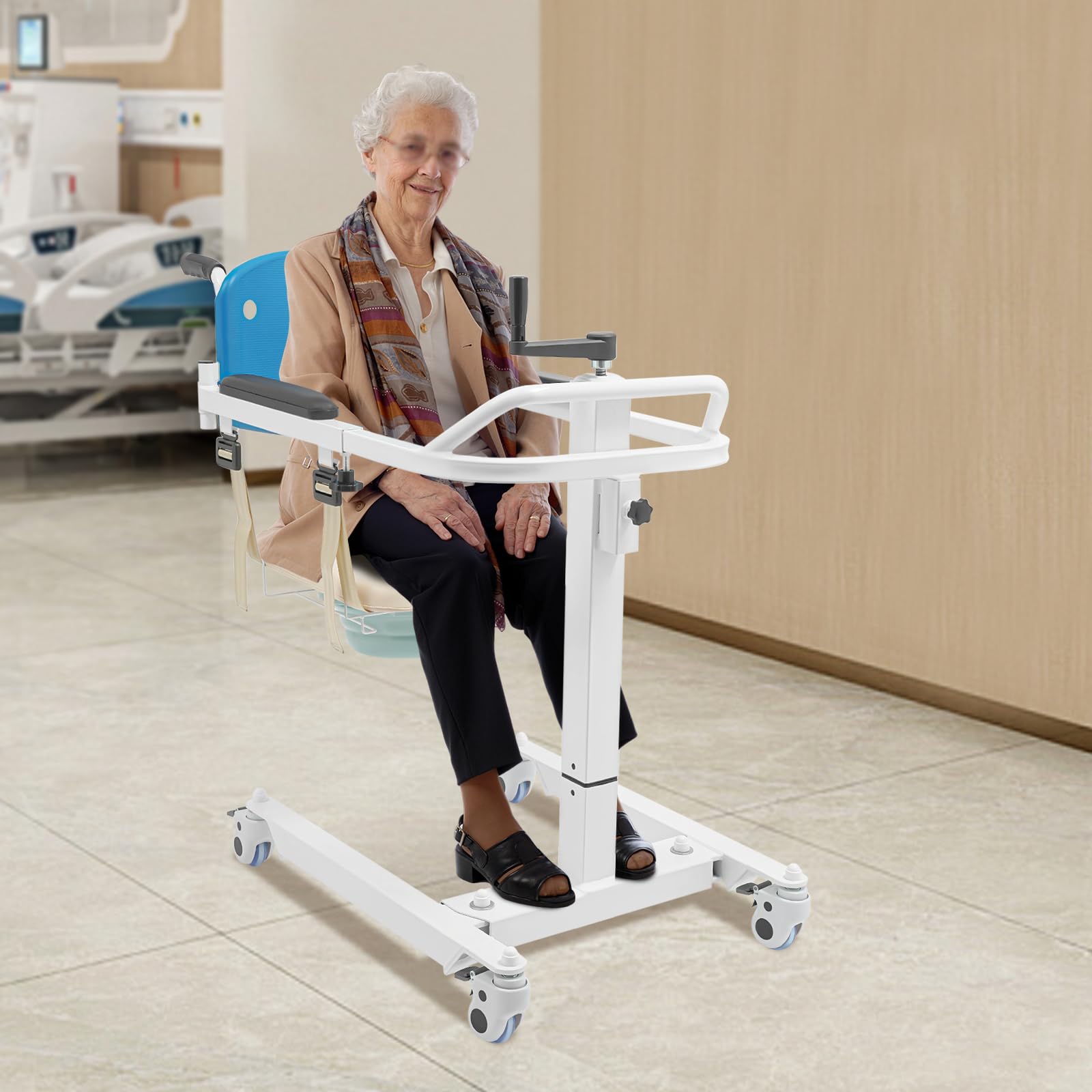 Lifter Transfer Chair konstrukcja stalowa z regulacją wysokości, podnośnik