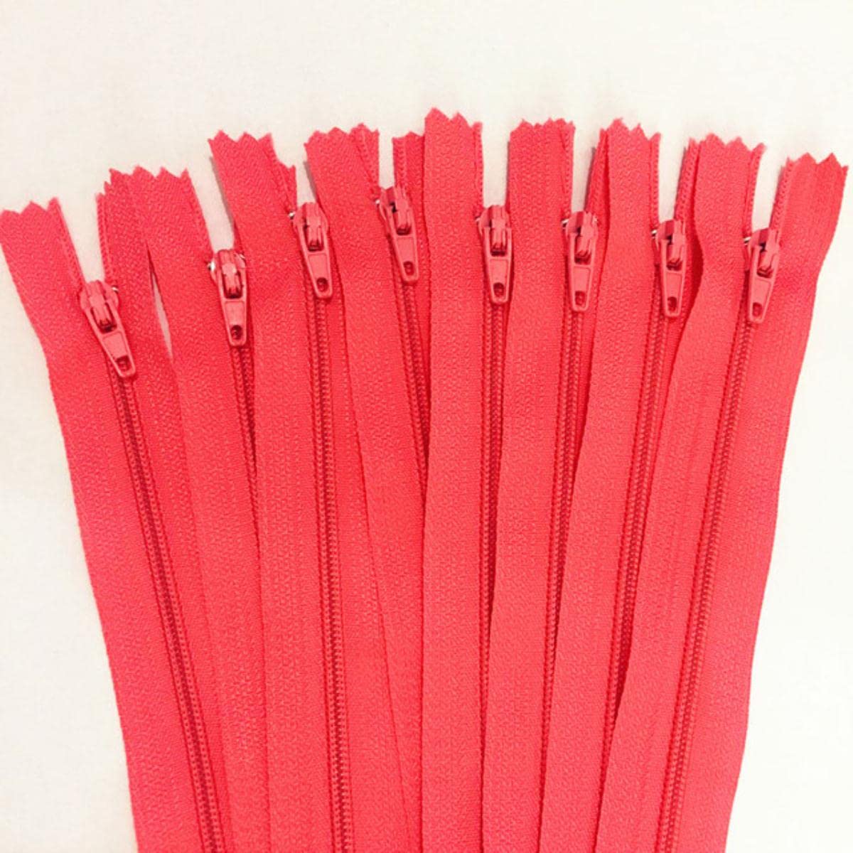 10pcs 12-24 Inch Nylon Coil Zippers Bulk for Sewing Crafts (Assorted Colors) Multi-size-C-517,18 inch
