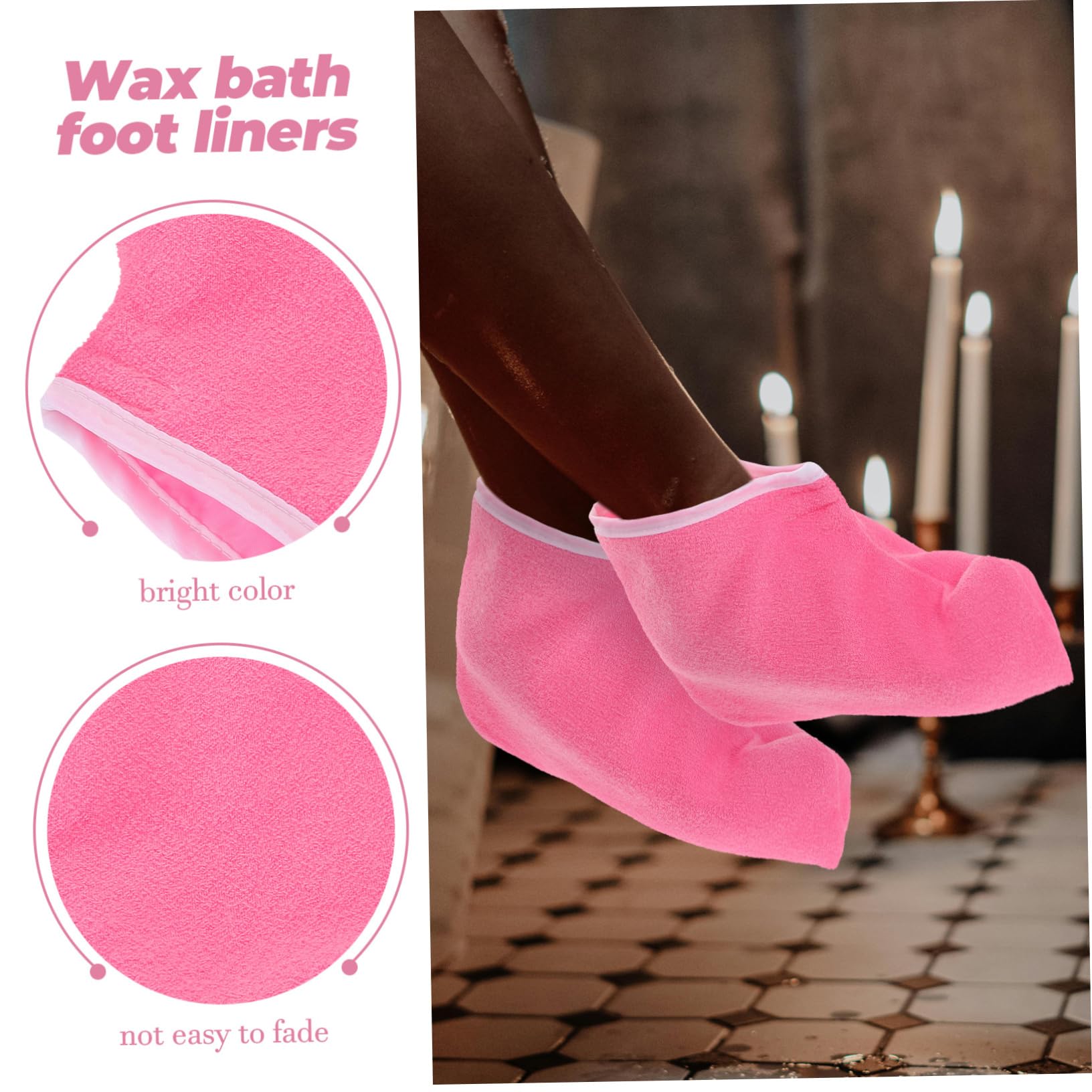 Healvian 5paia Copripiedi Cera Parafina Per Trattamenti Estetici Accessori Per Pedicure Salone Comfort e Stile Per Cura Dei Piedi Per Uso Personale e Professionale