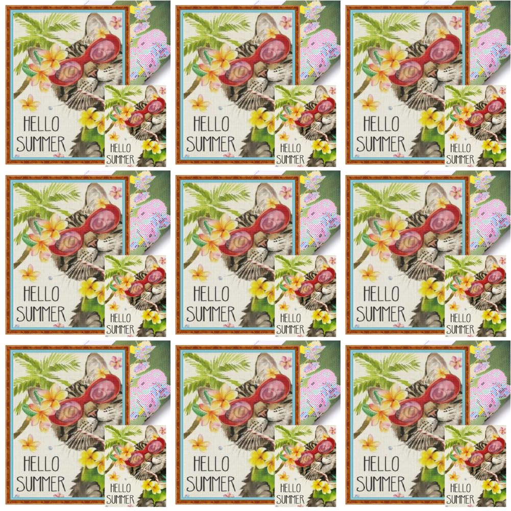 Kexpery 11CT Beach Cross Stitch Embroidery Kits for Beginners Adults DIY Set Home Decor Size 30x40cm