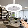 Remote Control Aromatherapy Ceiling Fan with Light, Small Ceiling Fan with Light, Timing, 3 Color Dimmable LED, 3 Speeds for Kitchen Bedroom Basement Dining Living Room (White) [Energy Class A]
