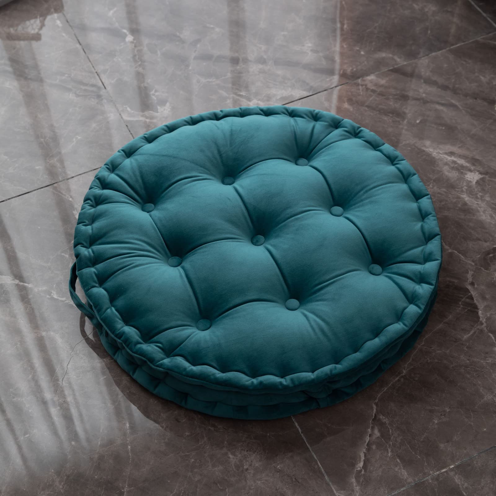 Lounge Pug Groot Vloerkussen Pompom Paars– Big Bertha Original NL