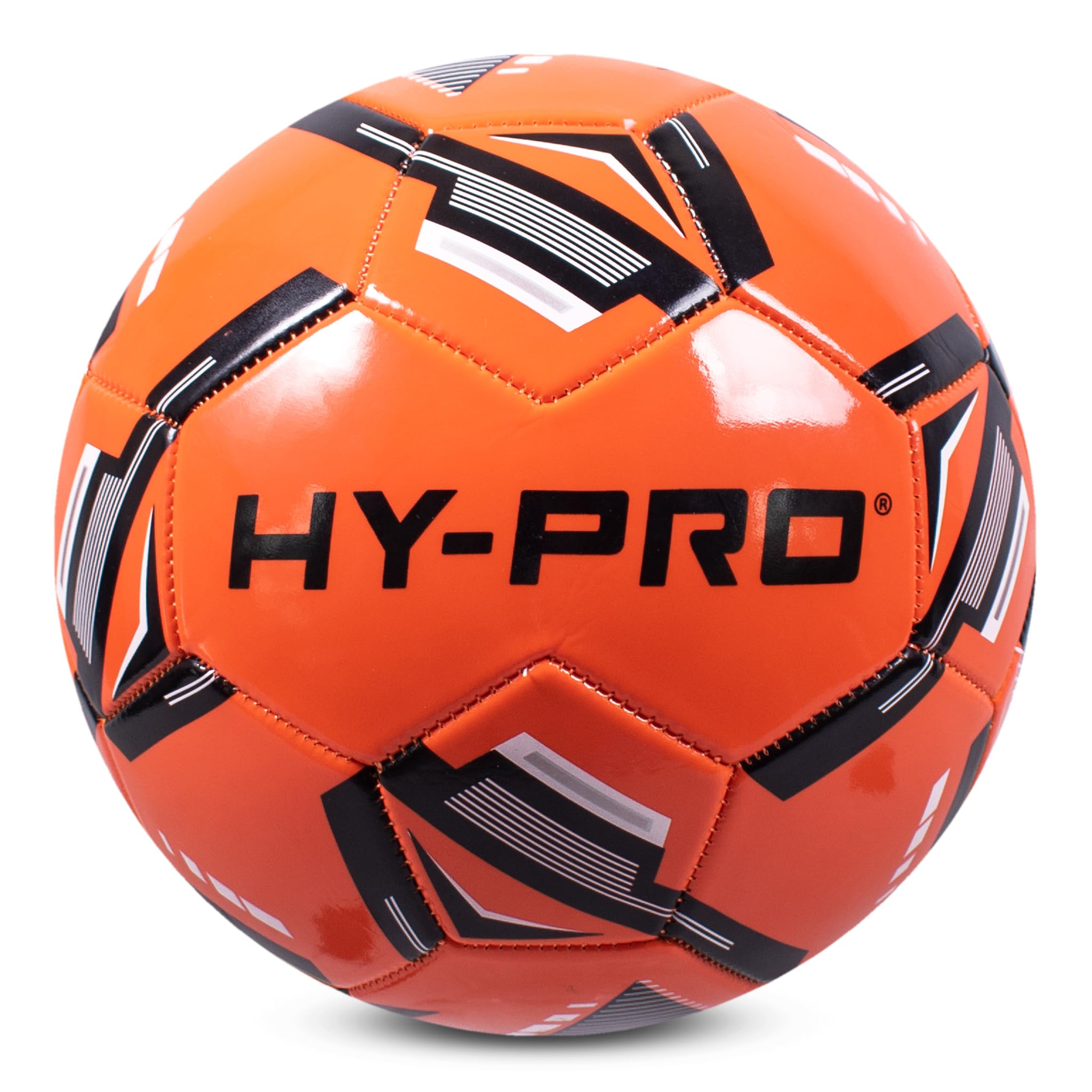 Hy-Pro Reflex 2.0 Football Soccer Ball - Ideal Match Football for Training & Matches in All Weather Conditions - Orange, Size 5