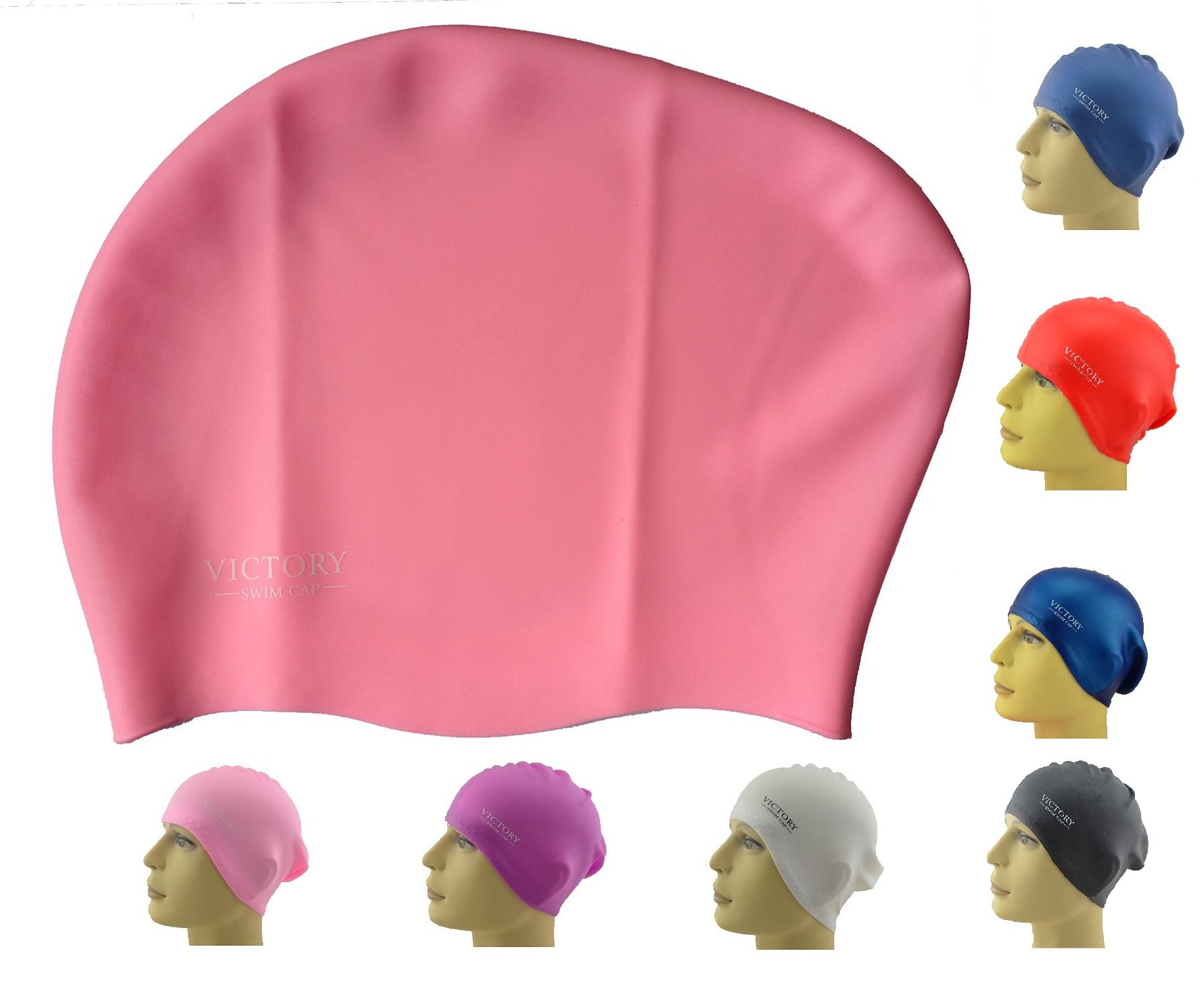 Victory Women's Swim Cap, Pink