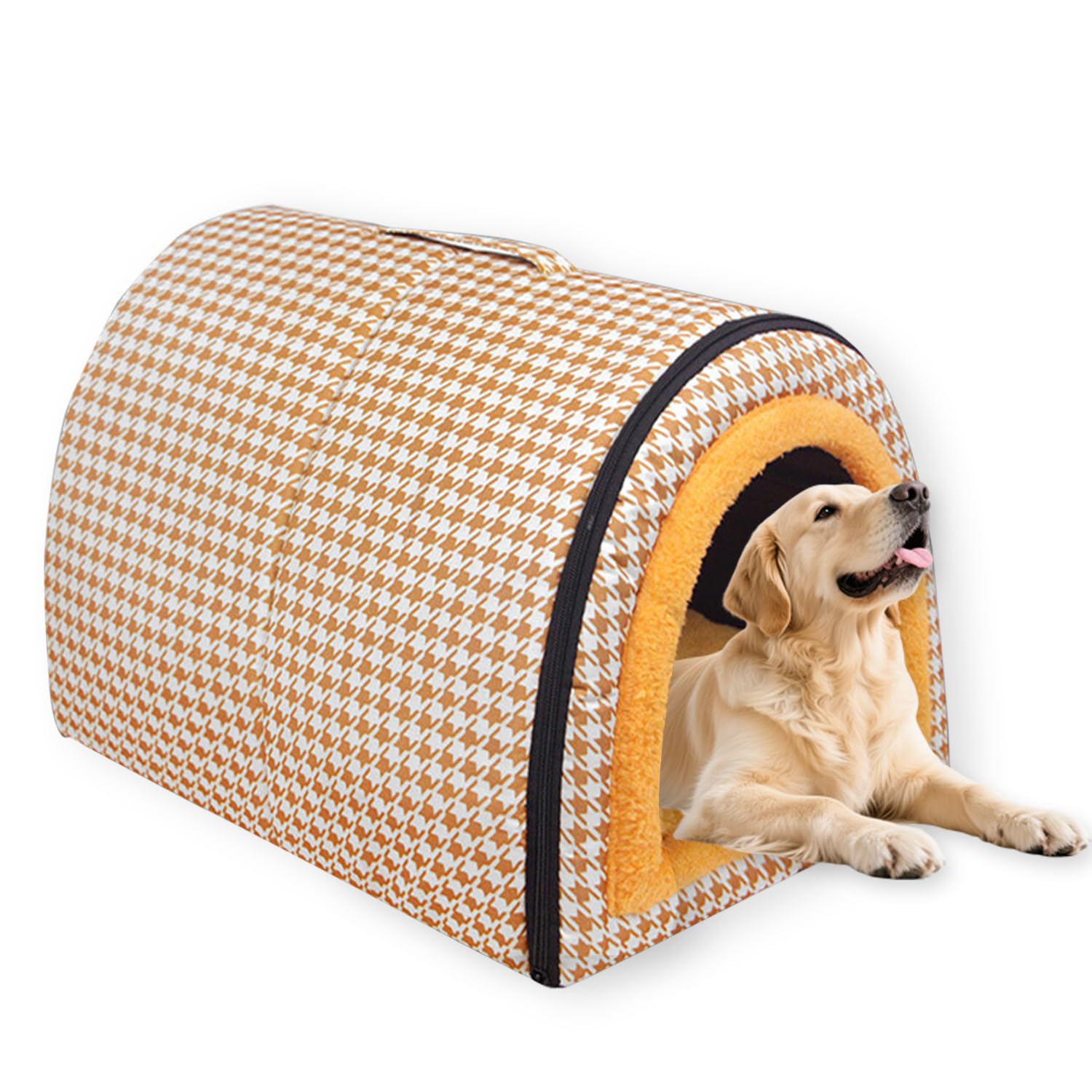Grande Cuccia Casa per Cani 2-in-1 Grotta Calmante per Animali Impermeabile, Lussuosa Cuccia Casa per Cani con Cuscino Morbido Rimovibile, Base Antiscivolo Cuccia per Cani da Esterno per Gatti Cani