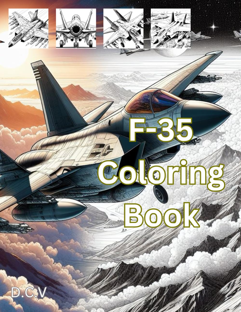 F-35 Coloring Book: F-35 Lightning combat aircraft coloring book