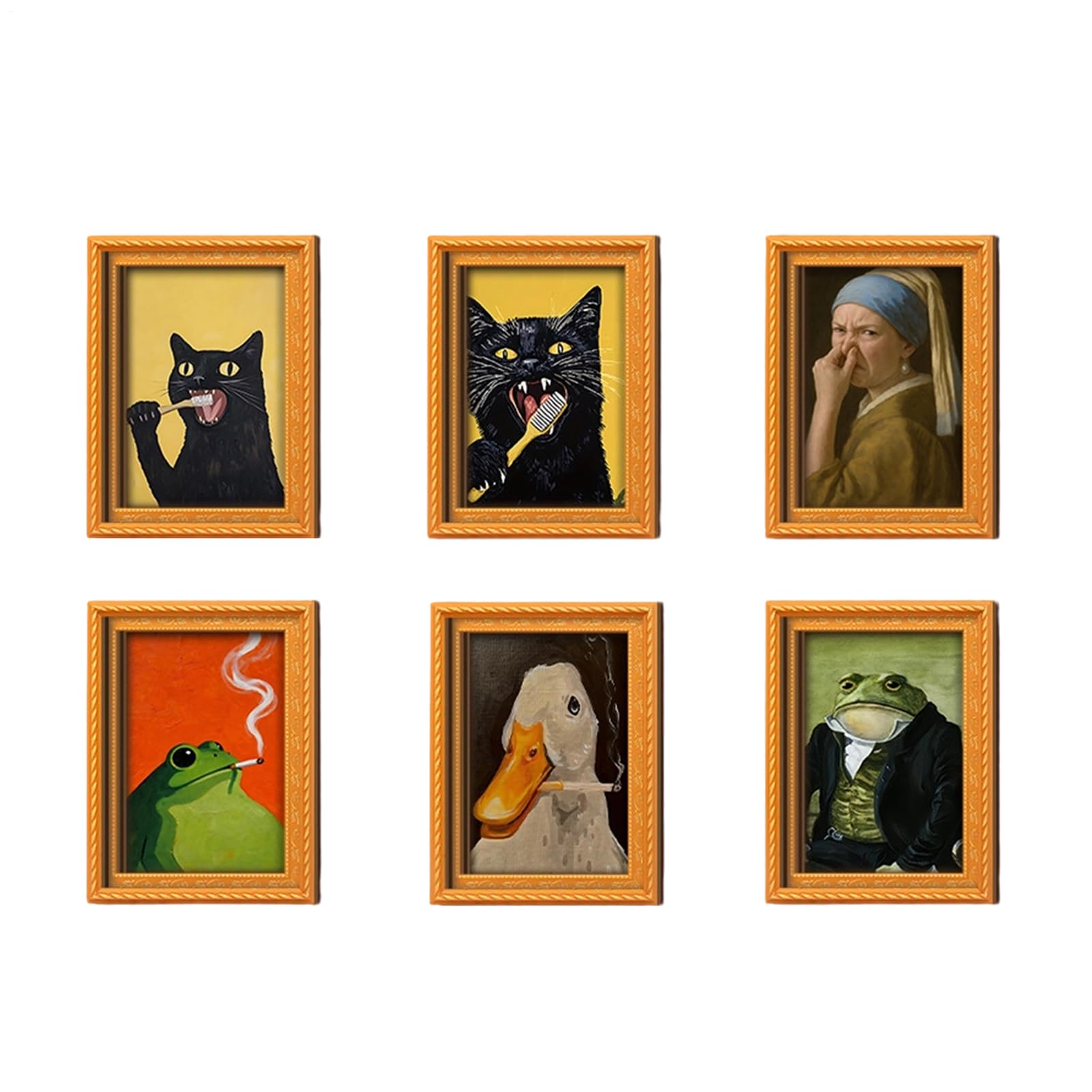 Imanes de gatos divertidos para nevera pack de 6 pegatinas decorativas de cocina