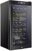 Vista 21 de Schmecke - Refrigerador de vino con compresor de 12 botellas con cerradura Gran bodega independiente Refrigerador de vino digital 41f-64f