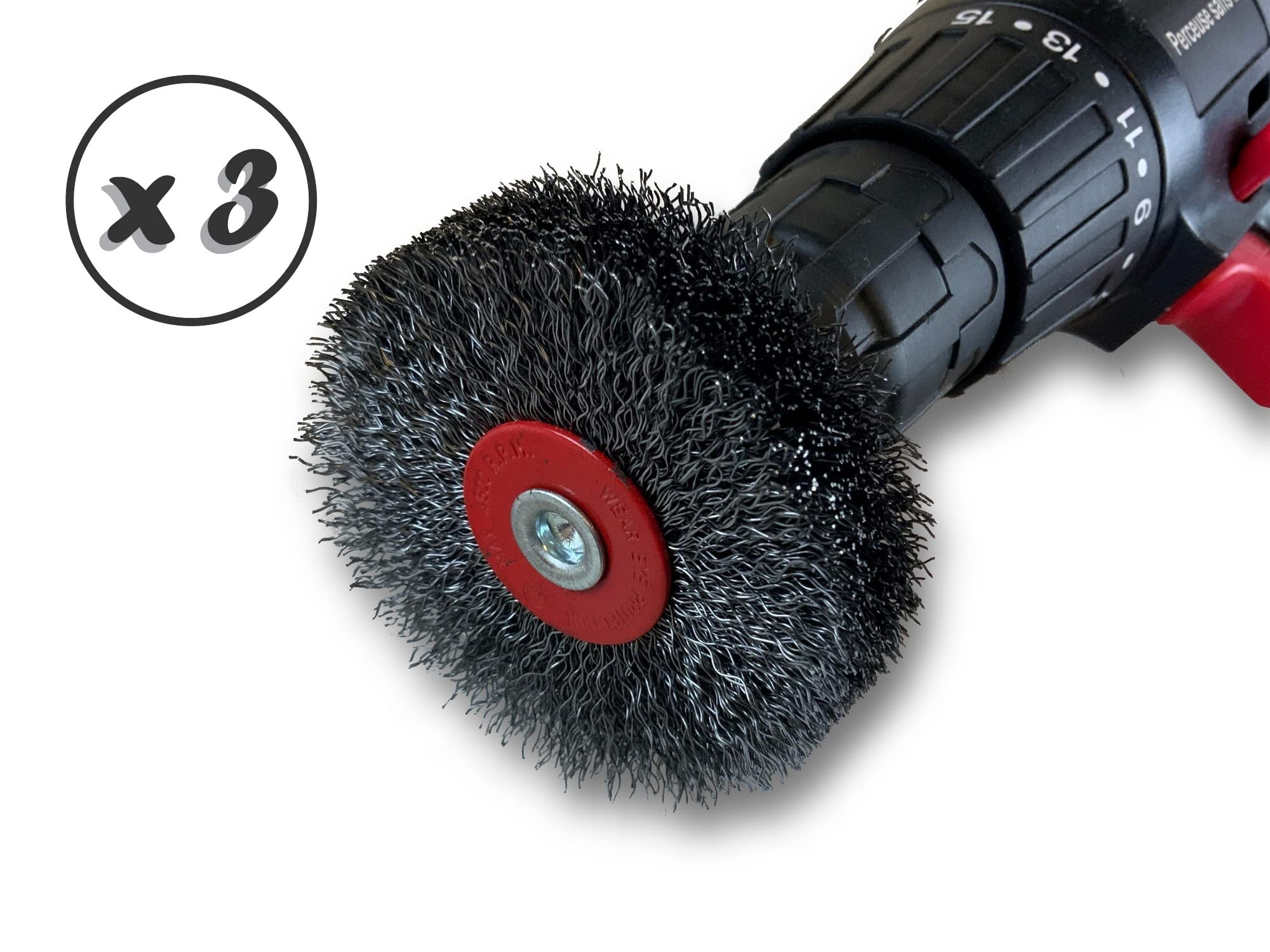Kibros Lot 3 brosses circulaires tige Ø 75 mm acier dur 18 mm