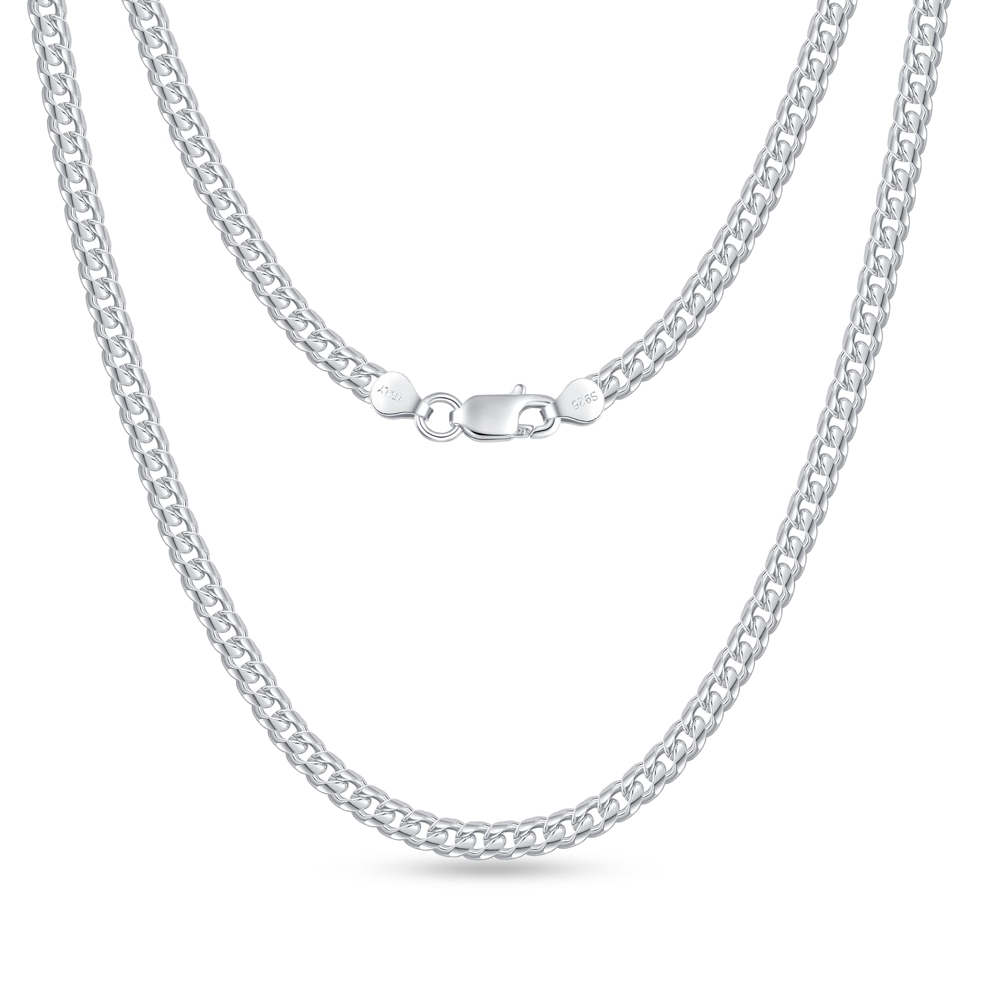 OCHCOH 925 Sterling Silver Clasp 3mm3.5mm4mm5mm7mm Cuban OCHCOH 925 Sterling Silver Clasp 3mm3.5mm4mm5mm7mm Cuban