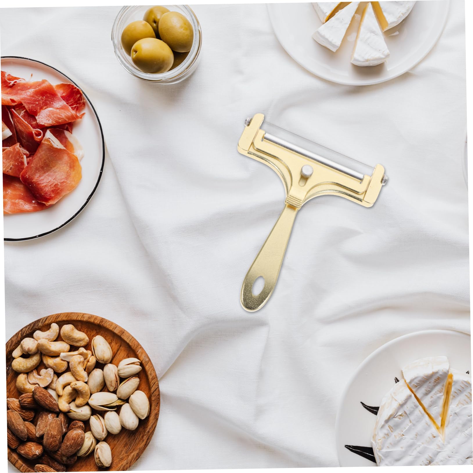 Cabilock 1Set Adjustable Handheld Cheese Cutter Wire Slicer for Cheese Butter Ergonomic Design Lightweight Kitchen Supply Compact Easy to Store