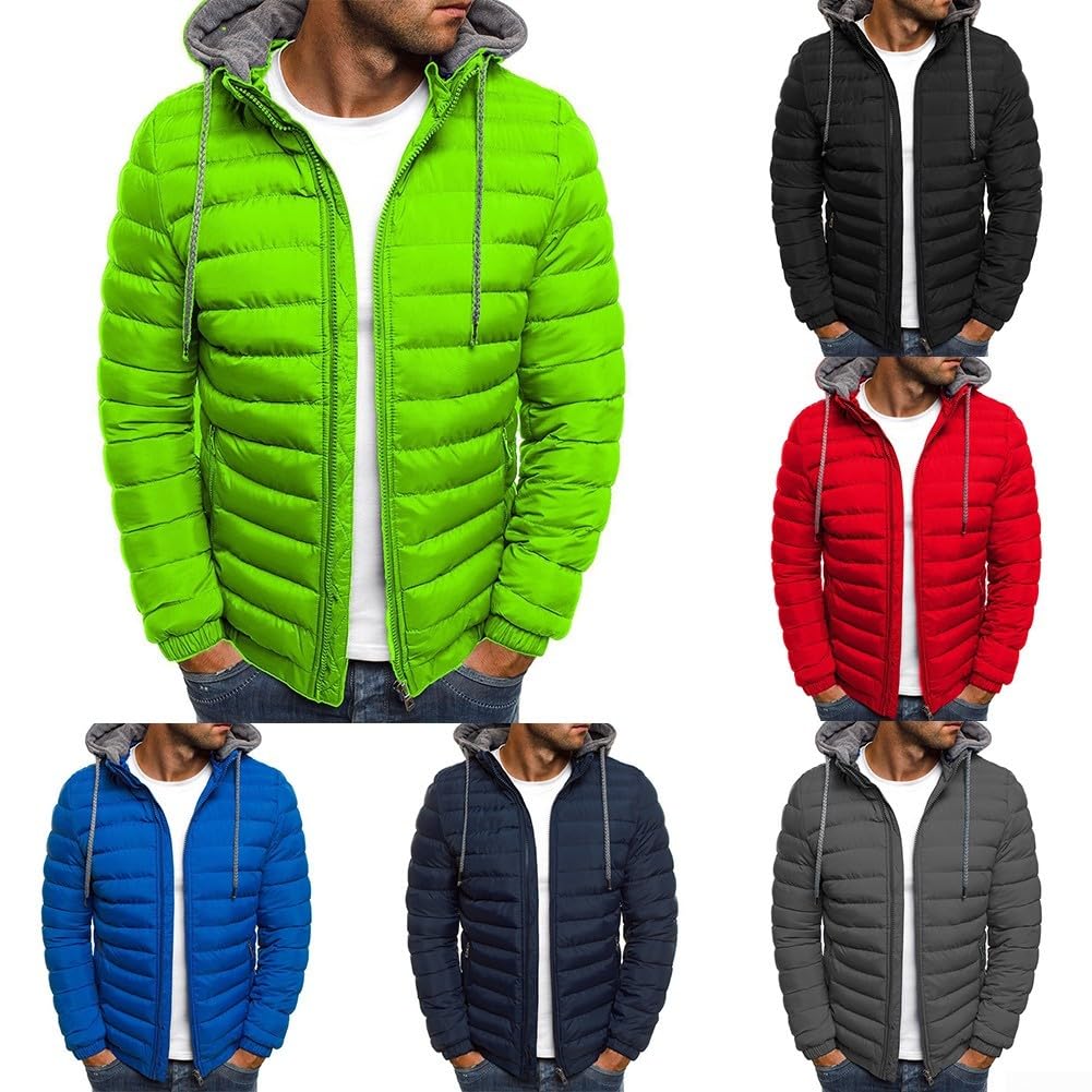 SPORTARC Doudoune matelassée épaisse avec capuche pour homme - Idéale pour l'hiver