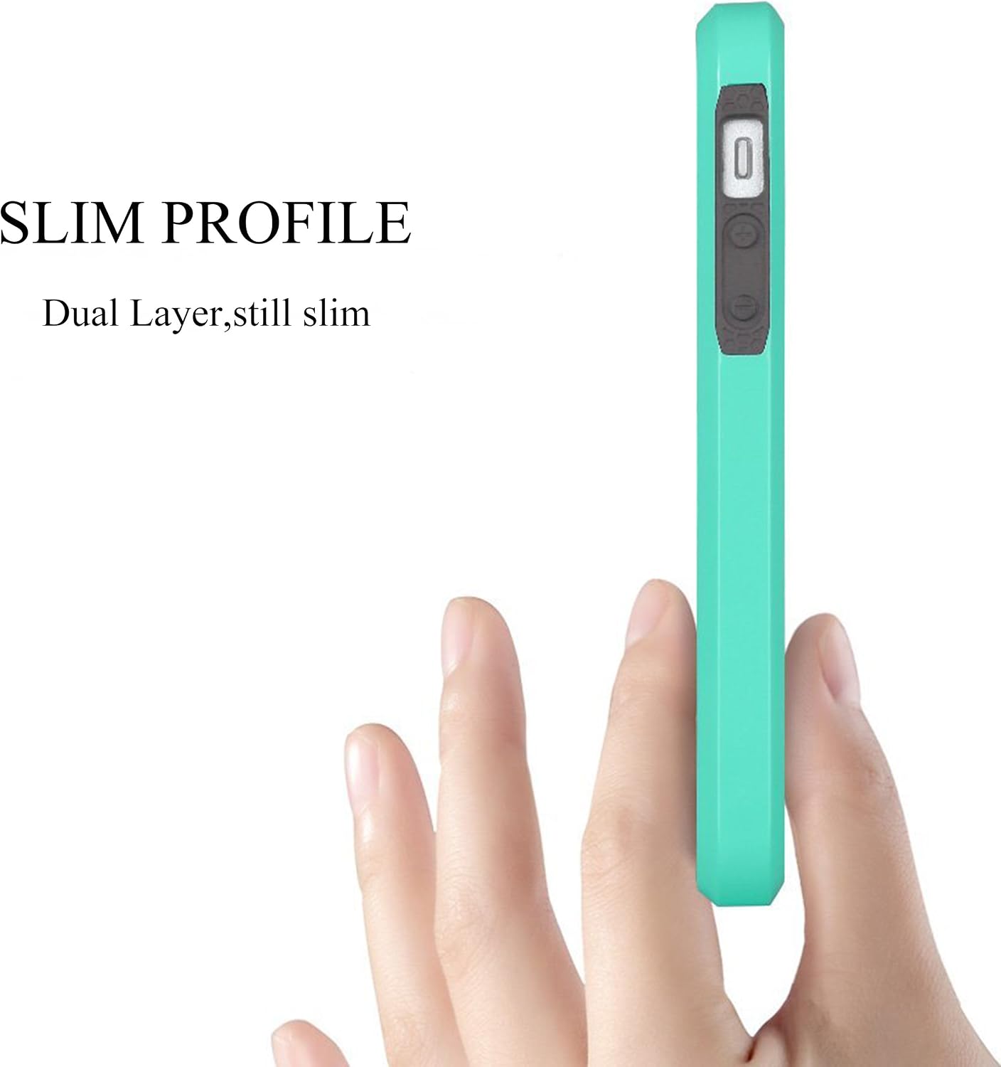iPhone 5s Case,iPhone 5 Case,by Ailun,Soft TPU Bumper&Hard Shell Solid PC Back,Shock-Absorption&Anti-Scratch Hybrid Dual-Layer Slim Cover[Green]