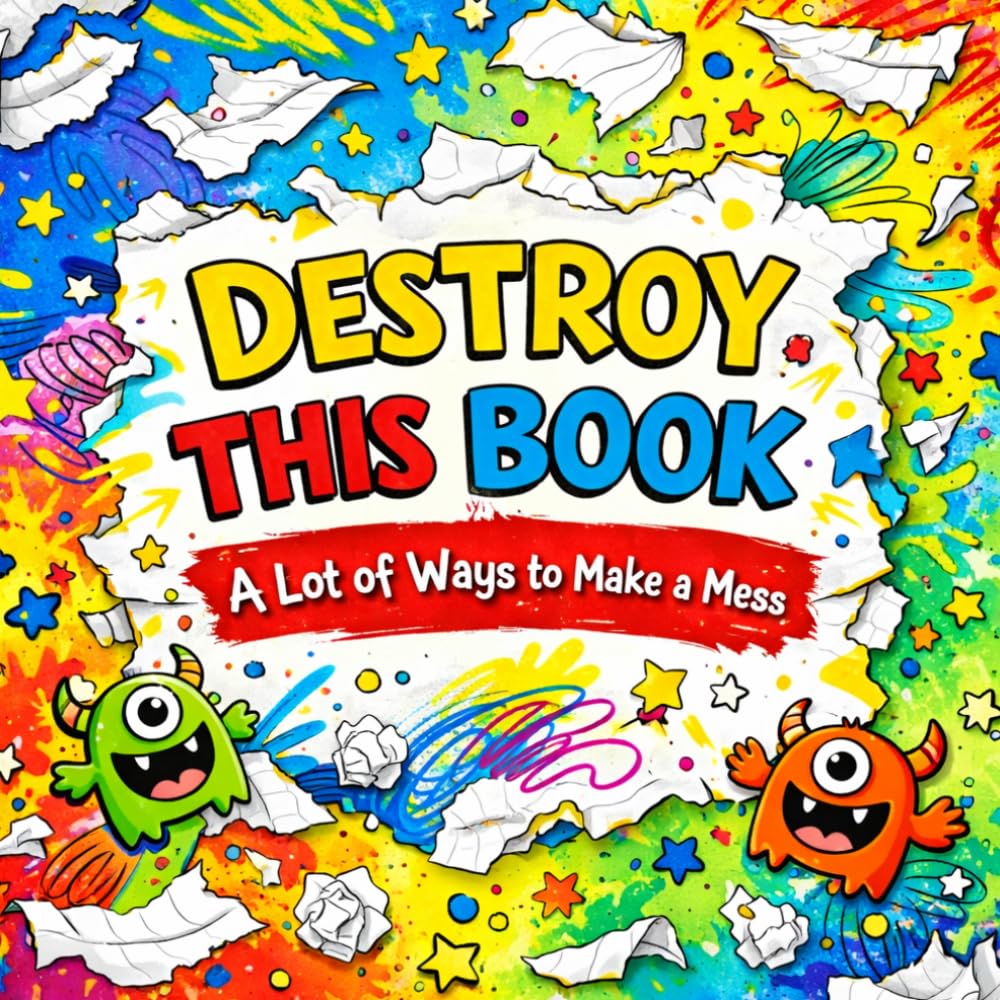 Destroy This Book: A lot of Ways to Draw, Tear, Scribble, Fold, and Make a Mess – A Fun Creative Activity Book for Kids