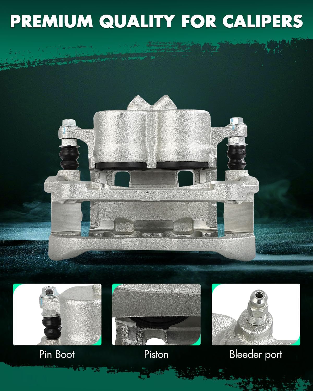 SCITOO Front Left Brake Caliper With Bracket 18B5508 Compatible For Jeep For Cherokee 2014-2022