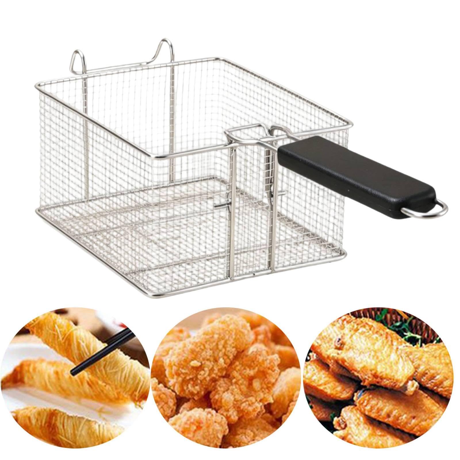 Cesta para freír, freidora, cesta para freír, utensilio cocina para fiestas, cocina, restaurante y hogar, L