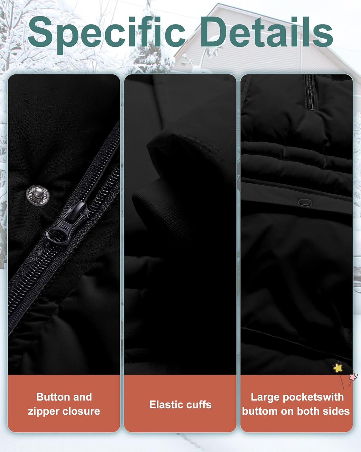 Boy's Winter Coat Waterproof Kids Puffer Jacket Thicken Parka Fleece Lined Bubble Ski Snow Outerwear with Fur Hood - Image 7