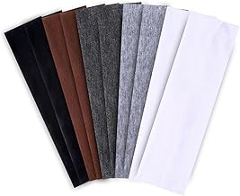 10Pcs Plain Stretchy Headbands, Soft Fashion Elastic Head Bands Breathable Jersey Fabric Women Hairbands Sweatbands for Workout Yoga Running Sport