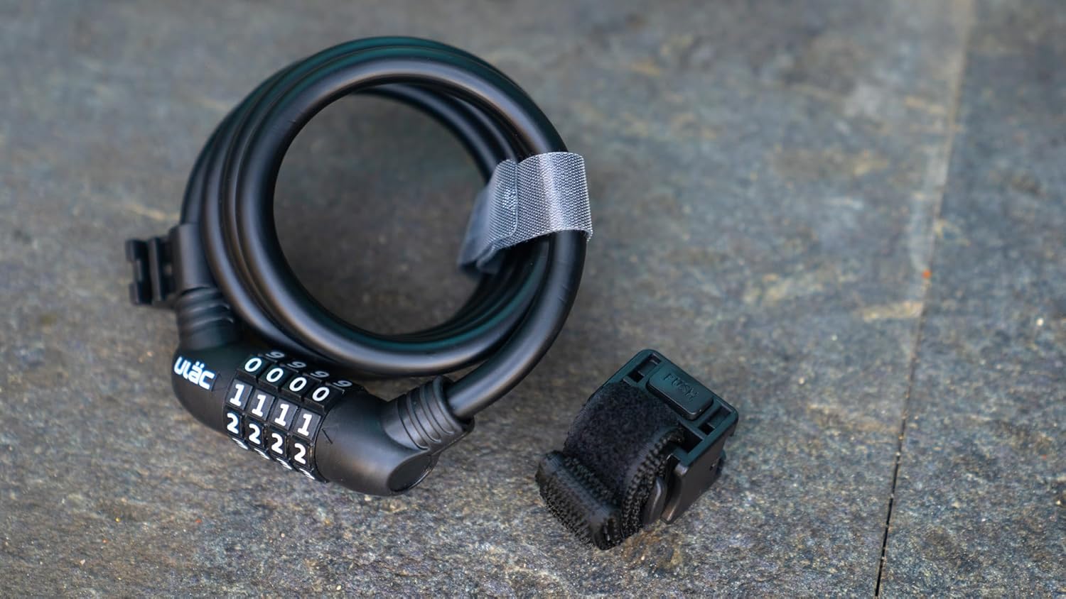 ULAC - ZEN MASTER Spiral Cable Lock | Resettable Combination Lock| Up to 10,000 Combinations | With Fixing Bracket | Reliable Security