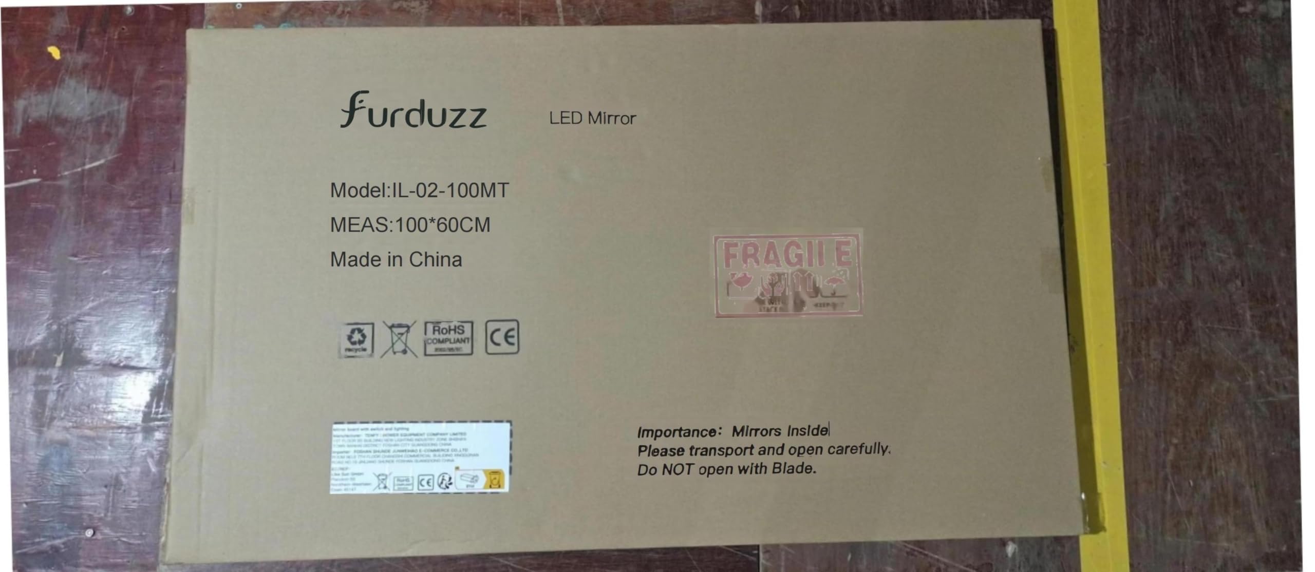 furduzz Miroir de salle de bain LED avec grossissement 3x, 1000 x 600 mm, miroir mural avec éclairage, intensité variable, horloge numérique, température, 3 couleurs, anti-buée, fonction mémoire