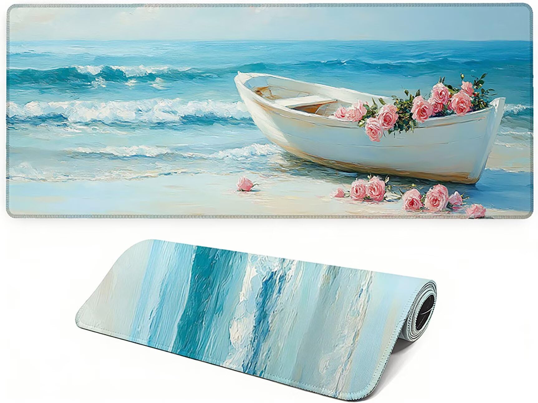 Lejnlnng Podkładka pod mysz do gier XXL, 120 x 60 cm, duża mata na biurko, wodoodporna podkładka pod mysz XL, antypoślizgowa gumowa podkładka pod mysz z przeszytymi krawędziami do biura, do gier JL