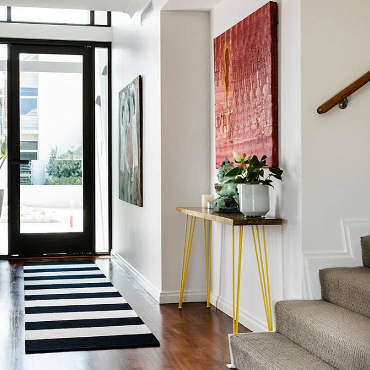 Buy 1 get 1 🔥 2 Pack Probrico Square Passage Lever Door Lever Door Lock Handle Lockset Keyless Doorknobs Lockset Interior for Hallway Passage Closet DL03SPS in Black