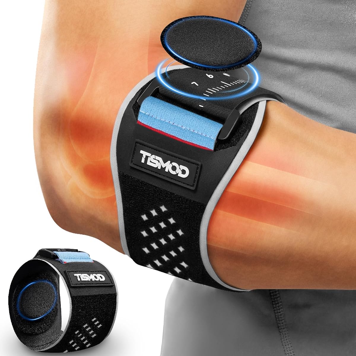 Tennis Elbow Brace for Men Women, Golfers Elbow Strap Band for Tendonitis | Dual Gel Pads Counterforce Elbow Brace, Compression Adjustable Golf Elbow Strap for Tendinitis Lateral Medial Epicondylitis