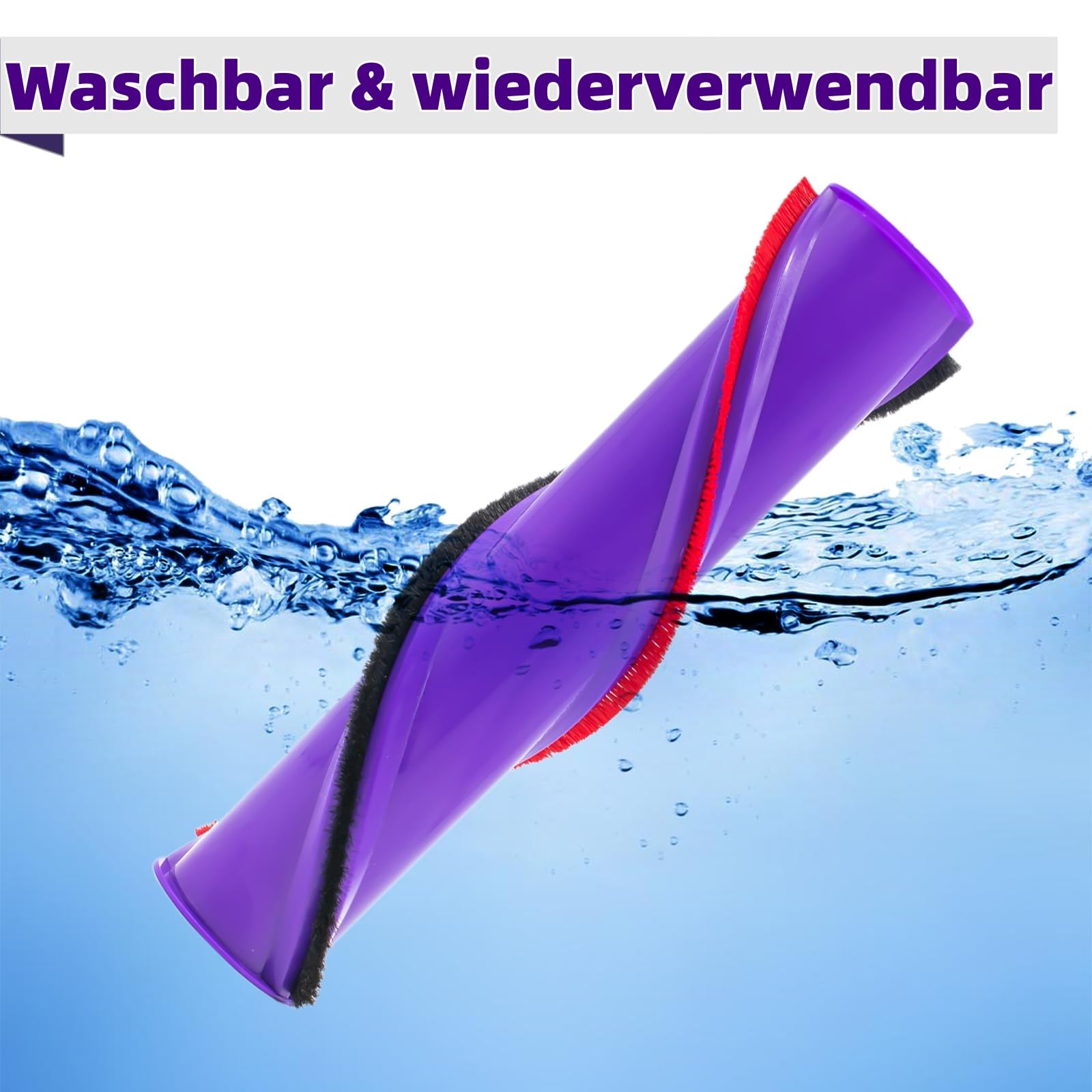 Turbobürste mit Direktantrieb für Dyson V7 V8 V10 V11 V15 Staubsauger, Elektrische Bodendüse Zubehör Ersatzteil, Motorhead Bürstenkopf für Teppich, Hartboden, Parkett & Tierhaare, 180° Drehbar