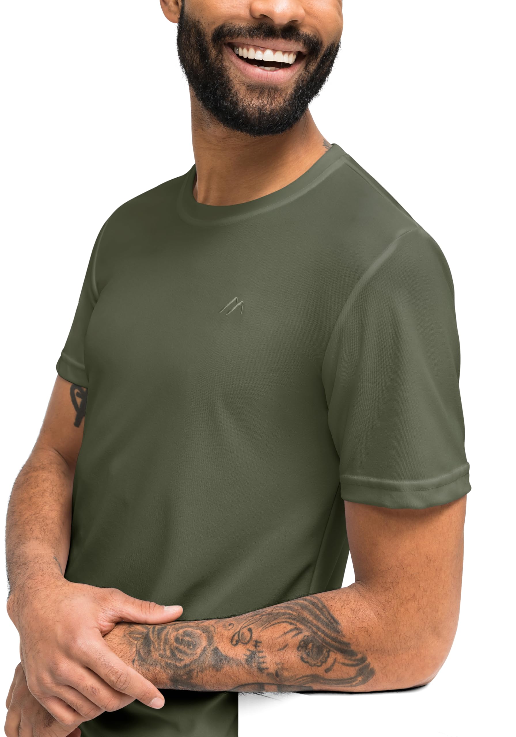 Maier Sports Walter, Herren T-Shirt, Funktionsshirt mit Rundhals