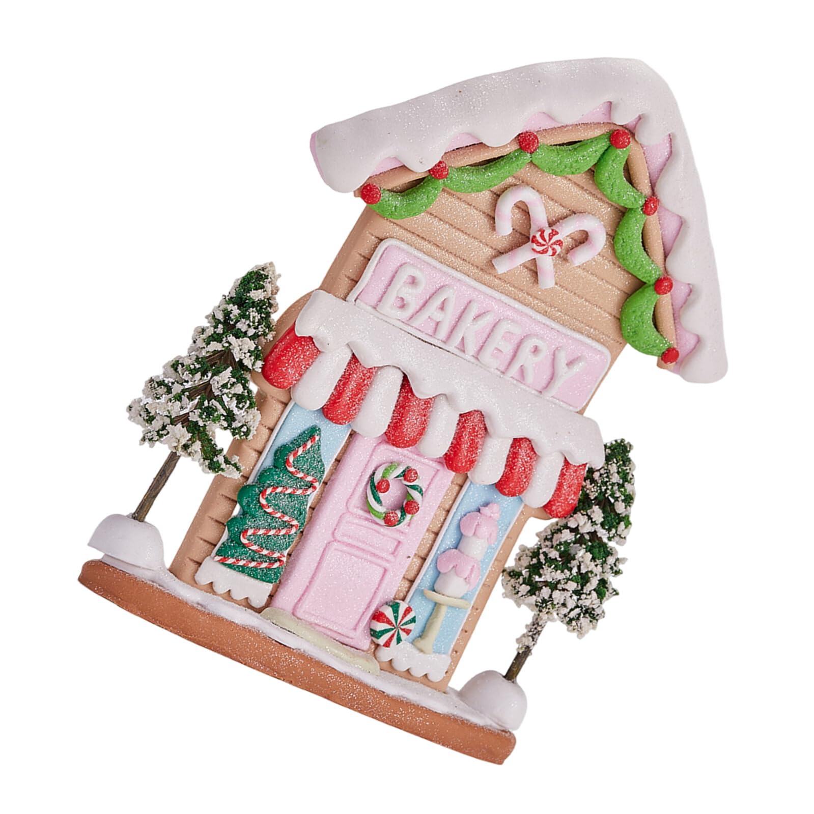 Statuette Village Enneigé et Maison en Argile de Noël - Le Cadeau Artisanal Idéal pour Table et Sapin