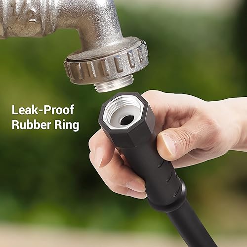 Miniatura 4 de DEWENWILS Manguera de jardín de 10 pies x 58 pulgadas, manguera de agua con mango giratorio, resistente, ligera, manguera flexible para plantas,