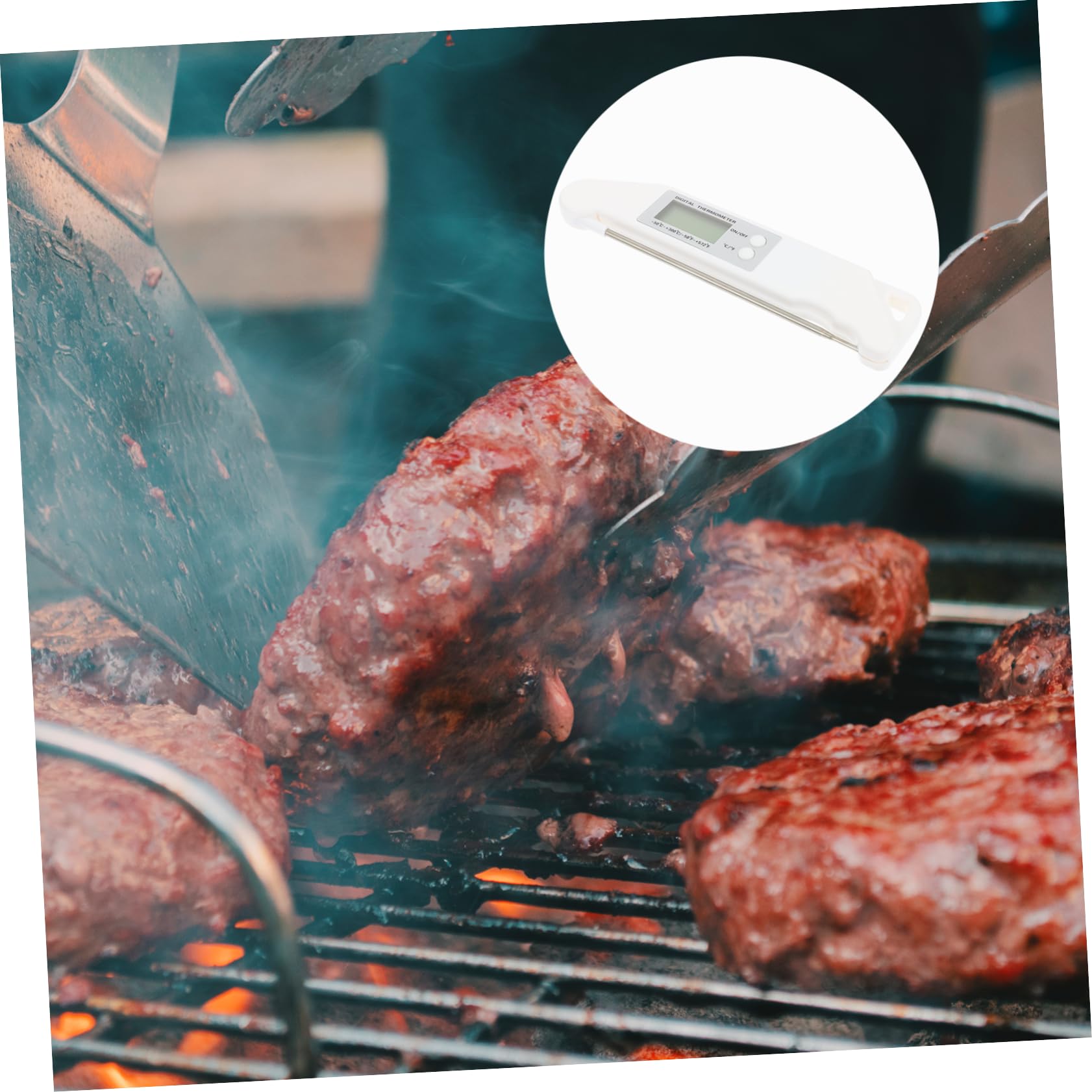 Alipis 3 Termómetros Electrónicos Digitales Para Cocina De Lectura Instantánea Para Parrilla Y Barbacoa Abs