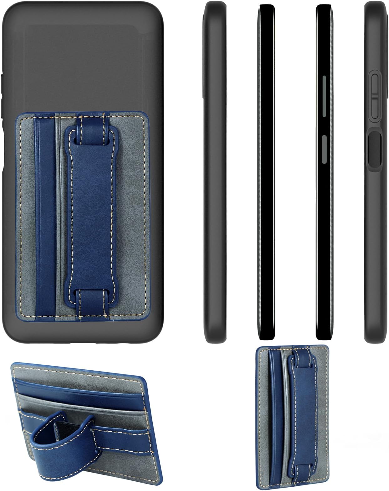 Cover Compatible with Tecno Spark 10 5G,Compatible with Tecno Spark 10 5G Card Holder Kickstand 2 in 1【PU Leather+Phone Case】Shockproof Blue