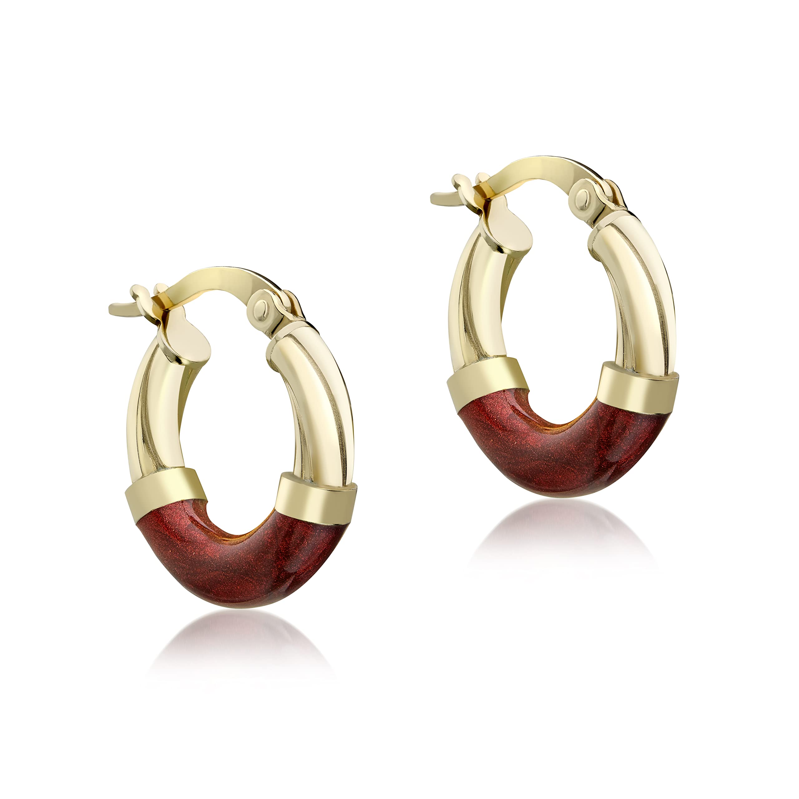 Pendientes Oro 9 Quilates Pendientes De Aro De Oro Sólido 9 Quilates - 25 Mm, Marca Old English Jewellers, Reino Unido Pendientes Aro Redondo 9ct Oro UK