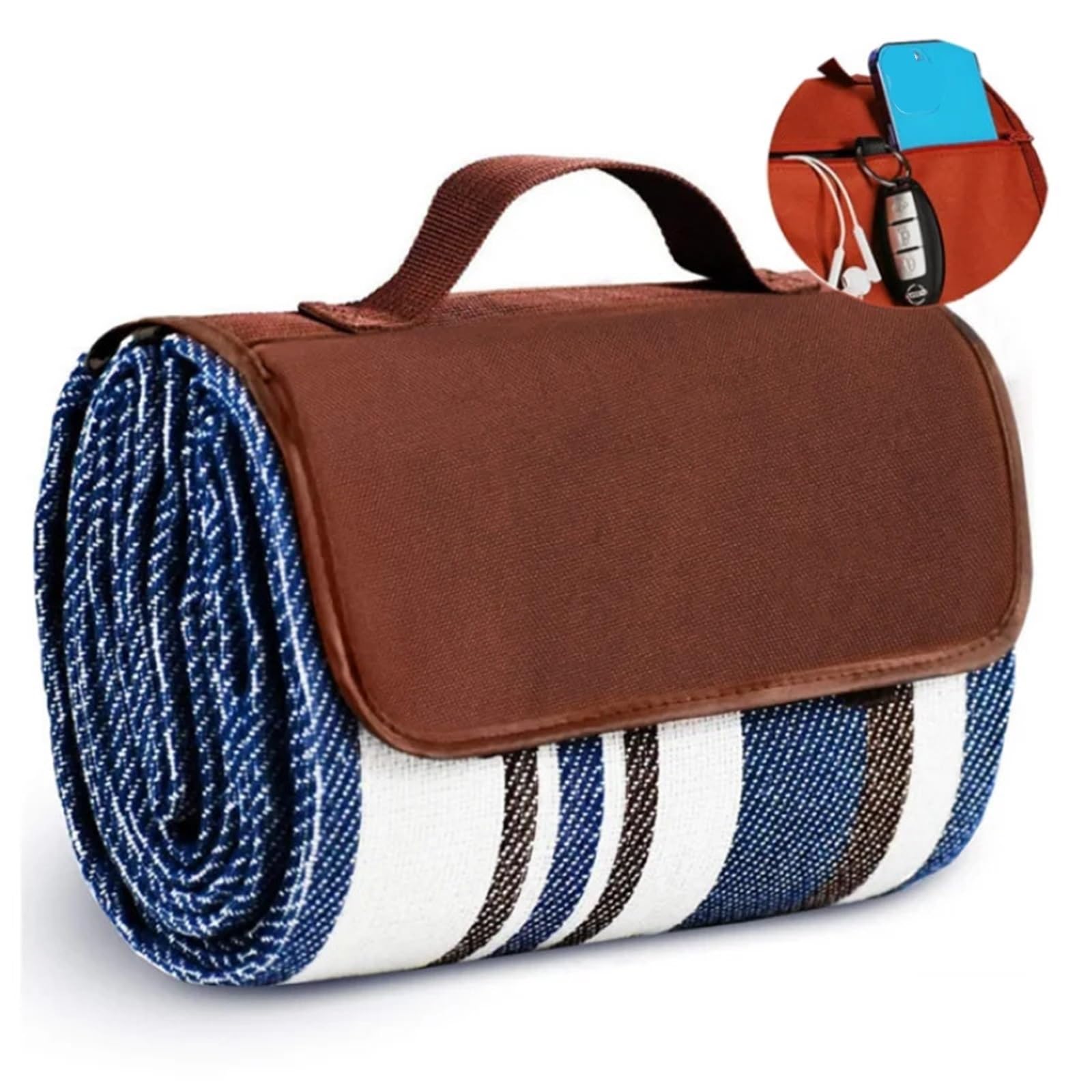 Tappeto da Campeggio per Esterni, Coperte da Spiaggia da Viaggio con Pratico Tappetino for Campeggio all'aperto, Escursioni, Giardinaggio, Campeggio(150x150cm)