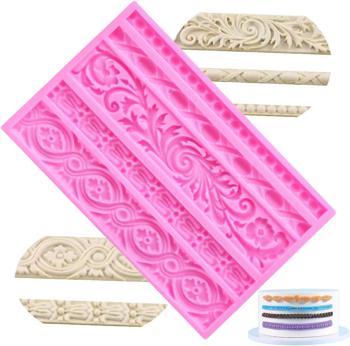 Kronen-Silikonform Für Fondant & Schokolade - Backdeko Im Barock-Stil